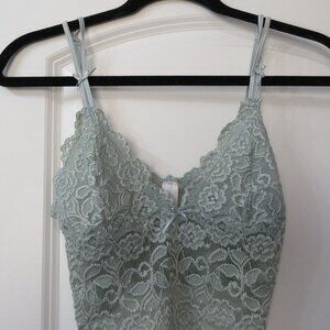 Powder Blue Lace Sleep Bralette, Size S
